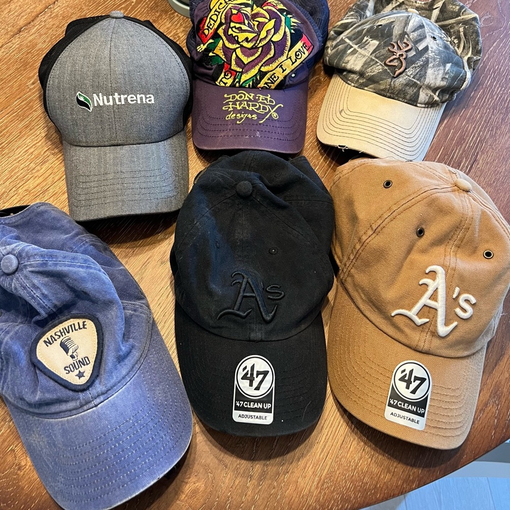 Hats all sold separately